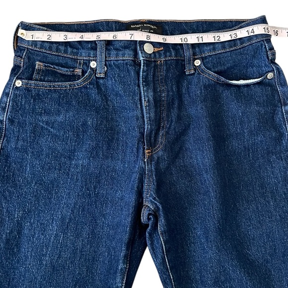 Banana Republic Factory Beau Dark Blue Slightly Tapered Ankle Jeans Size 27/4 - Picture 9 of 11